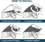 Plasticolor 003859W01 Jeep Black Matte Finish Front Windshield Sunshade for Car Truck SUV - Image 5