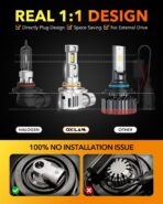 OXILAM 9005 9006 LED Bulb Combo HB-3 HB-4 Bulbs, 70000LM 120W, Ultra-Bright, 5 Min Quick Install, 70000H Lifespan, No Flicker, 99% Compatibility - Image 6