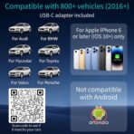 Wireless Apple CarPlay Adapter for Apple iPhone - 5GHz Fast & Stable Connection Wired to Wireless Car Play Dongle, Upgrade Mini Size, No Delay, Plug & Play for iOS 10+ Cars - Image 6