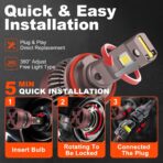 HIKARI WINGS H7 Foglight, 60000LM Pure White 6000K LED Bulbs, Plug & Play IP68 Waterproof Pack of 2 - Image 5