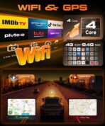 4G+64G Rimoody Android 15 Car Radio Wireless Carplay for Mitsubishi Lancer 2008-2017, 10.1 Inch Car Stereo Android Auto GPS Navigation 5G-WiFi EQ Touch Screen Bluetooth 5.0 SWC Backup Camera - Image 4