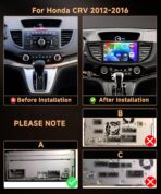 Rimoody 8 Core 6G+128G Android 13 Wireless Carplay Car Radio for Honda CRV 2012-2016, Car Stereo Android Auto 9 Inch Touchscreen GPS 5G-WiFi DSP-36 Mirror Link 59-UI Themes BT FM Camera - Image 2