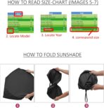 Car Sun Shade with Storage Pouch by A1 Sunshades Shield Protector Blocker Retractable Cover Sunscreen Auto Interior Accessories Visor Small - Image 7