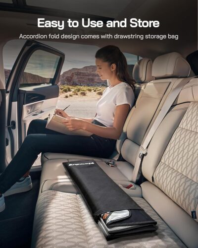 Pigenius Windshield Sun Shade for Cadillac XT4 2019-2025. Reflective Aluminum Film Front Window Sunshade - BLAZBLOCK - Image 6