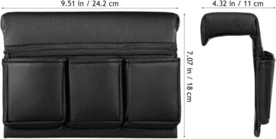 Car Window Armrest Storage Box: Leather Door Side Pad Organizer with Cushion Pocket, Universal Car Accessory for Vehicle Truck Console Elbow Support Black - Image 4