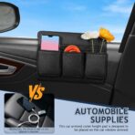 Car Window Armrest Storage Box: Leather Door Side Pad Organizer with Cushion Pocket, Universal Car Accessory for Vehicle Truck Console Elbow Support Black - Image 7