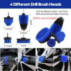 Qydipclin 41Pcs Car Detailing Kit, Car Detailing Brush Set, Car Wash Cleaning Kit, Car Detailing Brushes, Professional Car Care Kit for Interior Exterior Wheels, Blue - Image 2