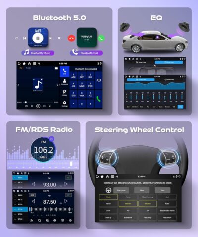 4Core 4G+128G Android 15 Car Radio for Honda CRV 2012-2016, Rimoody Car Stereo Wireless Carplay Andorid auto Mirror Link 9'' INCELL Touchscreen GPS WiFi Bluetooth 5.0 FM/RDS EQ-32 SWC Backup Camera - Image 5