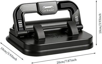 Car Phone Holder 360 Degree Rotation, Car Navigation Dashboard Phone Mount, Suction Cup Car Phone Holder, Horizontal and Vertical Screen Adjustment, Compatible with Smartphones. (Black, 1 PC) - Image 2