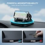 Car Phone Holder 360 Degree Rotation, Car Navigation Dashboard Phone Mount, Suction Cup Car Phone Holder, Horizontal and Vertical Screen Adjustment, Compatible with Smartphones. (Black, 1 PC) - Image 4