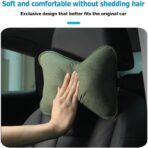 Osilly Car Headrest Pillow, Soft Comfortable Breathable Memory Foam Ergonomic Design Automotive Neck Pillow Cushion with Adjustable Strap for Neck Pain Pressure Relief, Universal Fit（Green） - Image 3