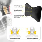 Osilly Car Headrest Pillow, Soft Comfortable Breathable Memory Foam Ergonomic Design Automotive Neck Pillow Cushion with Adjustable Strap for Neck Pain Pressure Relief, Universal Fit（Green） - Image 4