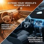 for Jeep Grand Cherokee Sun Shade Windshield Cover - Custom Fit Grand Cherokee Accessories 2011-2025 2026 Sunshade Foldable UV Protection & Heat Shield Sun Visor Accessories - Image 3