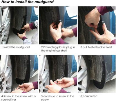 Car Mudguard Fender Mud Flaps Splash Guards Compatible with Mazda 3 Sedan 4dr 2019 2020 2021 2022 2023 2024 - Image 8