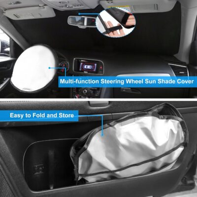 Windshield Sun Shade Custom Fit for 2016-2021 Honda Civic Accessories Sunshade Protect Car from Sun Rays & Heat Damage Keep Cool - Image 5