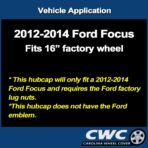 Premium Replica Hubcap Set - Replacement for Ford Focus 2012-2014 - Replacement 16-inch Wheel Cover (4 Pieces) - Image 4