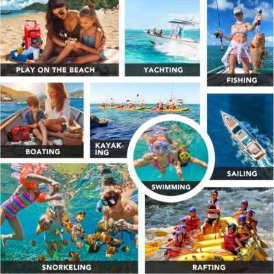 152 PCS Waterproof First Aid Kit, Portable Small Boat Dry Bag Bug Out Bags, Emergency Medical Kit Ideal for Boating, Camping, Fishing, Kayaking, Floating, Red - Image 9