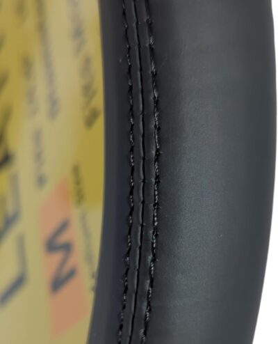 Steering Wheel Cover, Black, Real Genuine Leather, Small, 14 inch, for Men and Women, Universal, Stretch On, Heat Resistant, Stays Cool, Non-Slip, HANWOLF - Image 7