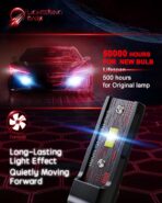 9005+9006 Light Bulbs, HB3+HB4 Fog Bulbs Combo 6500K Xenon White Extremely Bright Wireless Fanless (Pack of 4) - Image 3