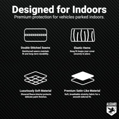 Car Covers Scratch Resistant Indoor Car Cover with Warranty Compatible with Cadillac 2015-2019 CTS-V - Black Satin Ultra Soft Material Car Cover Car Accessories - Image 3