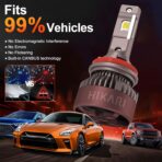 HIKARI 2026 Darkenex H4/9003 LED Foglight, 60000LM Pure White 6000K LED Bulbs, Plug & Play IP68 Waterproof Pack of 2 - Image 6