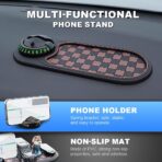 Multifunctional Car Anti-Slip Mat, Dashboard Mat with Temporary Parking Number Display, One-Size-Fits-All Anti-Slip Car Mat with 360° Rotatable Phone Bracket (Style C-1) - Image 2