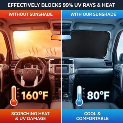 for Nissan Rogue Sun Shade Windshield Cover - Custom Fit Rogue Accessories 2021-2023 2024 2025 2026 Sunshade Foldable UV Protection & Heat Shield Sun Visor Accessories - Image 6