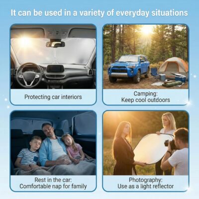 for Honda HRV Sun Shade Windshield Cover - Custom Fit HR-V Accessories 2023-2025 2026 Sunshade Foldable UV Protection & Heat Shield Sun Visor Accessories - Image 4