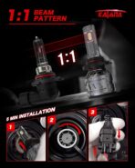 KATANA 9005 Light Bulbs,HB3 Bulb 400% Brightness 6500K White Plug and Play Mini Size Fog Light Bulbs of 2 - Image 4