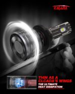 KATANA 9005 Light Bulbs,HB3 Bulb 400% Brightness 6500K White Plug and Play Mini Size Fog Light Bulbs of 2 - Image 5