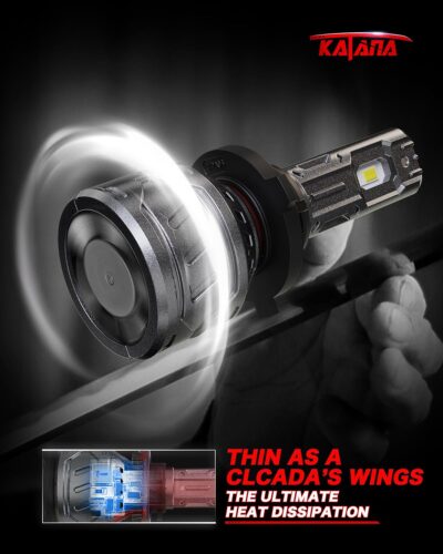 KATANA 9005 Light Bulbs,HB3 Bulb 400% Brightness 6500K White Plug and Play Mini Size Fog Light Bulbs of 2 - Image 5