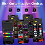 LED Eyes for Truck Windshield, 24'' x 5'' Ojos LED para Carro Devil Eyes Light for Car Programmable Flexible Customizable Store Sign Bluetooth App & Remote Control Custom Advertising Display Signs - Image 4