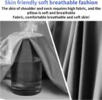 LIQUN Memory Foam Car Neck Pillow, Neck Support Pillow, Neck Support Pad Pain Relief, Adjustable Belt and Breathable Detachable, Suitable for Most Car Pillows Grey - Image 4