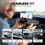 Multifunction Car Anti-Slip Mat, Car Dashboard Mat 360° Rotating, Adjustable Phone Holder with Hidden Parking Number Plate for Phone, Sunglasses and Keys (Style E) - Image 3
