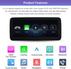 Road Top 10.25" CarPlay Screen Upgrade for Mercedes-Benz W205 W447 NTG5.0 2015-2018, Wireless CarPlay Android Auto Display, OEM System Retained, Car Touchscreen Replacement - Image 3