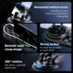 Multifunction Car Anti-Slip Mat, 2026 New Rotatable Anti Skid Car Dashboard Pad with Temporary Parking Numbe, Universal Car Phone Holder, and Large Pad for Phones Sunglasses Keys Gadgets (Grey) - Image 3