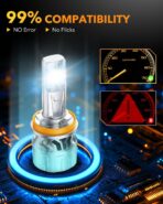 OXILAM Upgraded H11 LED Bulbs, 60000LM 12X Brighter H8 H9 Driving Lights, 6500K Cool White H16 Fog Light, 5-Mins Quick Installation, 60000H Lifespan, Plug and Play, Pack of 2 - Image 8