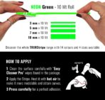 4R Quattroerre.it 10477 Trim Stripes Adhesive Strips for Cars, Neon Green, 5 mm x 10 mt - Image 3