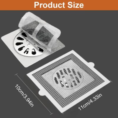 Disposable Hair Drain Stickers, New Upgrade Disposable Floor & Shower Drain Hair Catcher, Shower Drain Protector with Mesh Cover & Square Screen (20) - Image 5