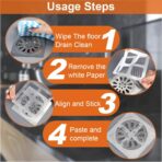 Disposable Hair Drain Stickers, New Upgrade Disposable Floor & Shower Drain Hair Catcher, Shower Drain Protector with Mesh Cover & Square Screen (20) - Image 6