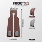 Fauppt Headrest Hooks for Car Car Seat Hooks for Headrest,2026 Hooks for Purses and Bags Cute Car Purse Holder,Twinhook Leather Car Headrest Hangers Seat Back Organizers for Travel (Black*4) - Image 5