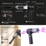 Airpollo® Car Vacuum Portable Cordless Handheld Cleaner Aspiradora para Carro, 4 in 1 with LED Screen V2 Portable 29000 Pa Suction Air Blower, Rechargeable High Power for Home, Long Lasting Battery - Image 3