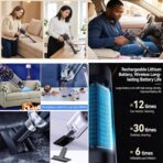 Airpollo® Car Vacuum Portable Cordless Handheld Cleaner Aspiradora para Carro, 4 in 1 with LED Screen V2 Portable 29000 Pa Suction Air Blower, Rechargeable High Power for Home, Long Lasting Battery - Image 7