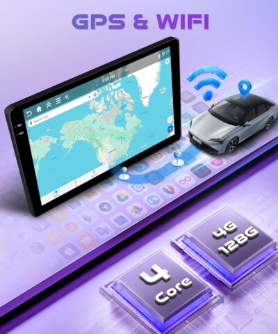 4Core 4G+128G Android 15 Car Radio for Toyota Yaris VIOS 2007-2013, Rimoody Car Stereo Wireless Carplay Andorid auto Mirror Link 9'' INCELL Screen GPS WiFi Bluetooth 5.0 FM/RDS EQ-32 SWC Backup Camera - Image 3