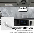 Clear Blue River with Mountains Windshield Sunshade for Car SUV Truck Foldable Uv Ray Reflector Front Window Sun Shade Visor Shield Cover - Image 7