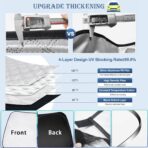 KMF 5pcs Thicken Sun Shades for Chevy Silverado 2500 3500 Accessories 2020-2025 2026, Chevrolet Car Window Covers Sunshade for Windshield Side Rear, UV Block and Blackout Privacy for Camping - Image 5