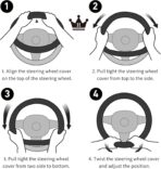 HighnessHwoo 3D Car Steering Wheel Cover Comfort Grip Massage Sporty Anti-Slip Carbon Fiber Faux Leather for F150, Trucks, Jeep, Van, Car Handle Covers for All Seasons, 15.2-16in, Green - Image 6