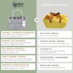 Parker Baby Diaper Caddy - Nursery Storage Bin and Car Organizer for Diapers and Baby Wipes - White, Large - Image 2