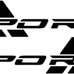 2PCS Car Sport Letter Logo Decal, Reflective Vinyl Decal Sticker for Car Side, Waterproof Decoration Car Door Decals, Car Exterior Accessories for Bumper, Body, Rear (Black, 2PCS)