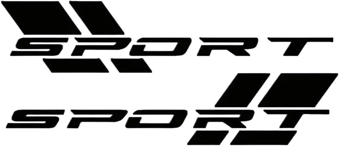 414vUoiTvWL._AC_SL1200_.jpg 2PCS Car Sport Letter Logo Decal, Reflective Vinyl Decal Sticker for Car Side, Waterproof Decoration Car Door Decals, Car Exterior Accessories for Bumper, Body, Rear (Black, 2PCS) - Image 1